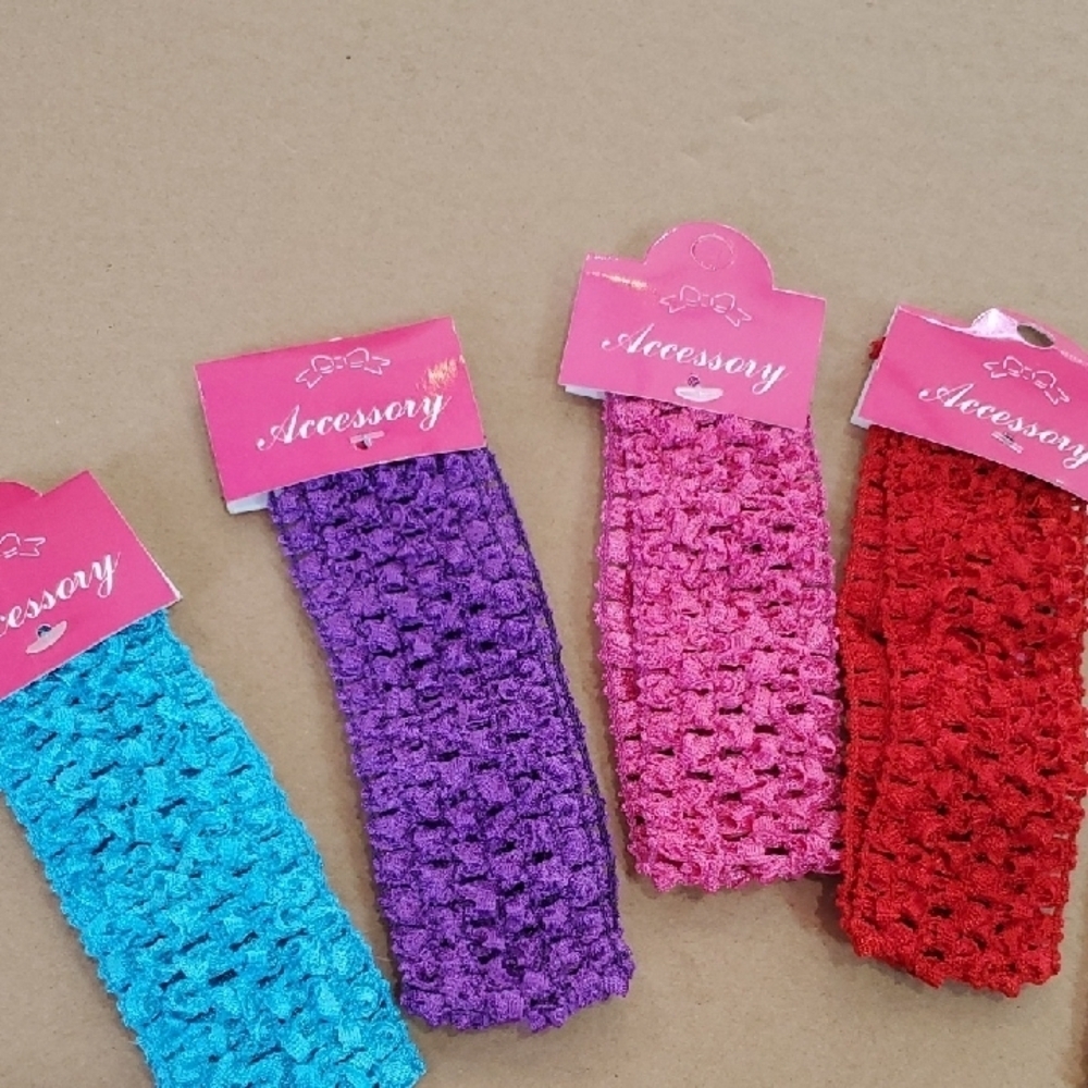 Colorful Crochet Hair Bands Set - Picture 3 of 4